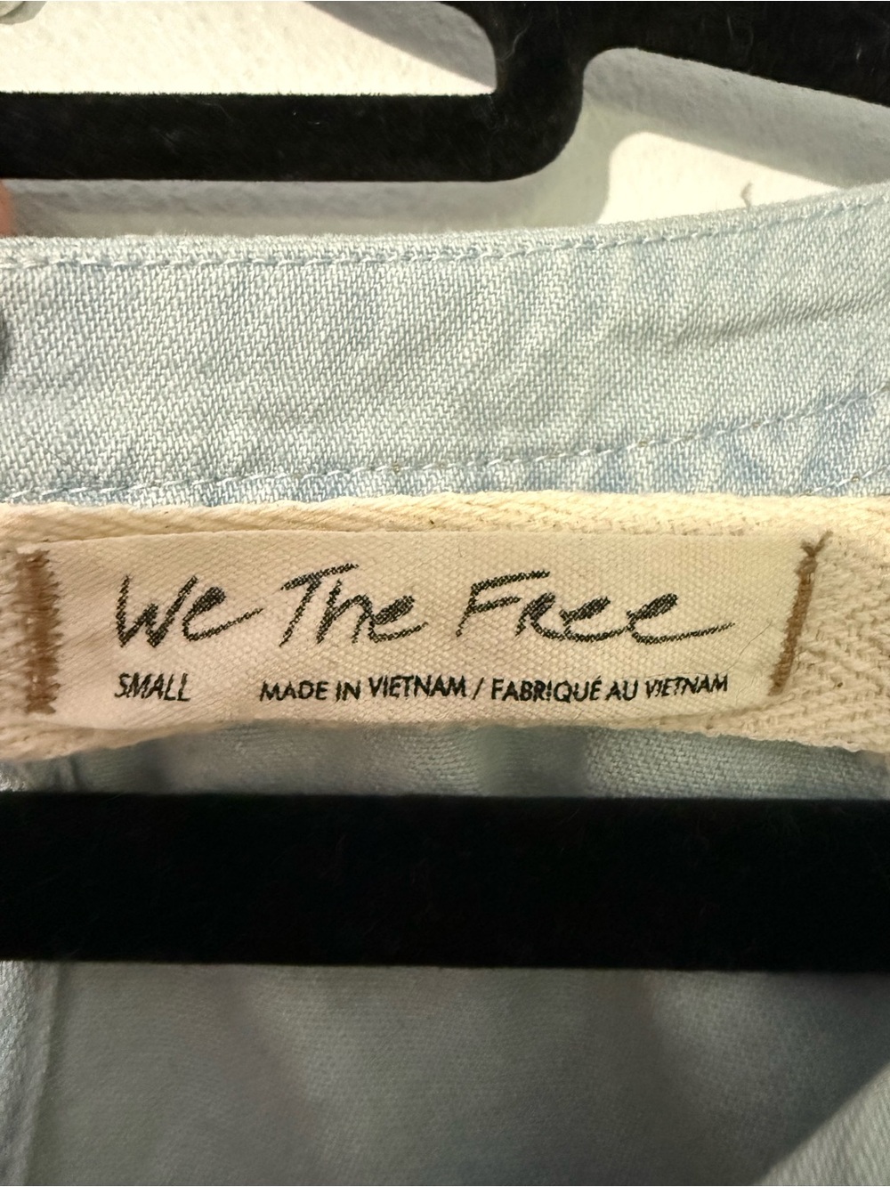 We The Free Free People Moon City Denim Shirt flaw - Picture 5 of 13